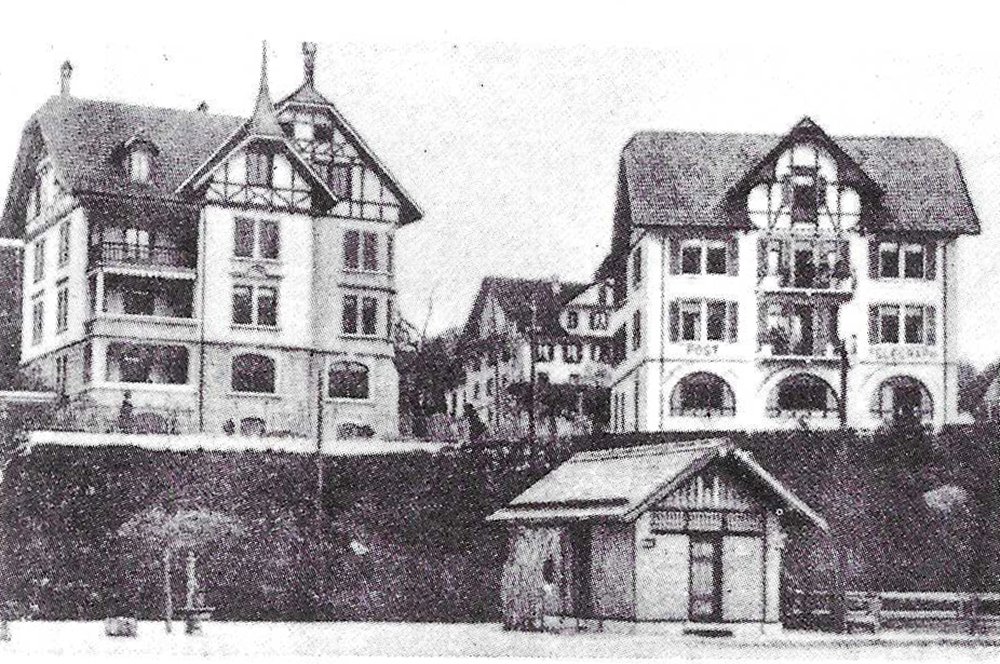 Gemeindekanzlei, Hotel Kreuz, Post, Telegraph.